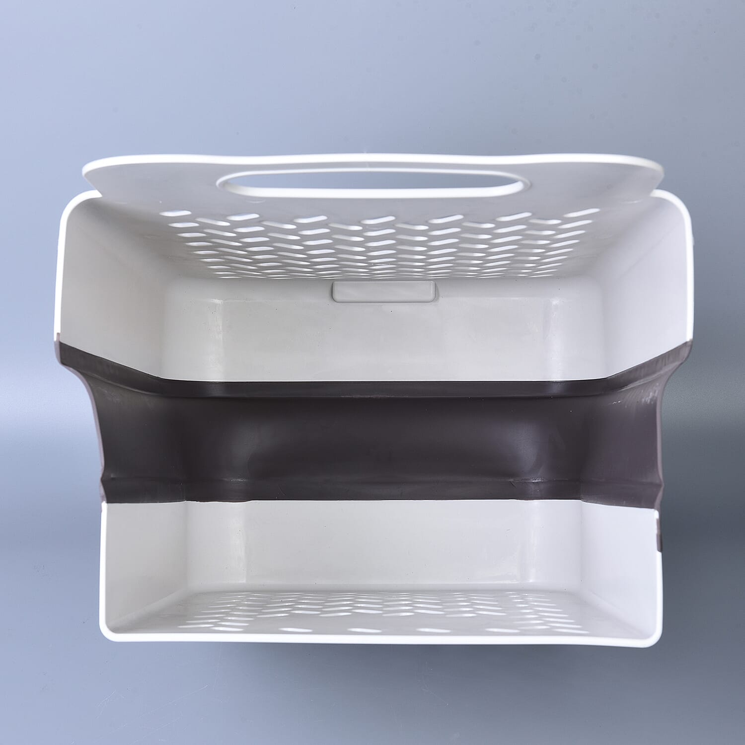 Multipurpose Collapsable Smart Storage Unit - Laundry - Stationary - Kitchen - DIY (Size-49x35x25Cm) - White and Grey