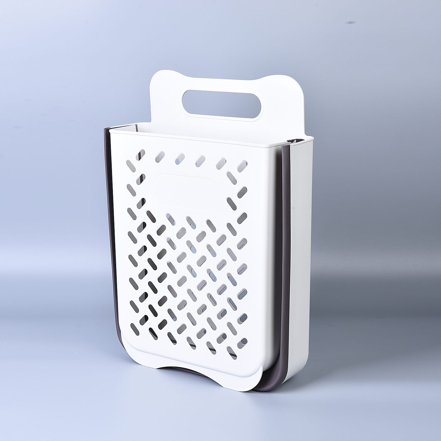 Multipurpose Collapsable Smart Storage Unit - Laundry - Stationary - Kitchen - DIY (Size-49x35x25Cm) - White and Grey