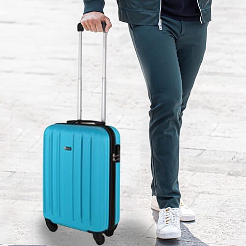 Close Out Deal 21 Inch Carry On Luggage Lightweight ABS Shell 4 Wheel Spinner Suitcase - Blue