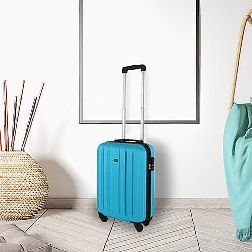 Close Out Deal 21 Inch Carry On Luggage Lightweight ABS Shell 4 Wheel Spinner Suitcase - Blue