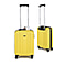 21 Inch Carry On Luggage Lightweight ABS Shell 4 Wheel Spinner Suitcase - Yellow