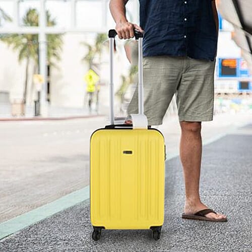 Close Out Deal 21 Inch Carry On Luggage Lightweight ABS Shell 4 Wheel Spinner Suitcase - Blue