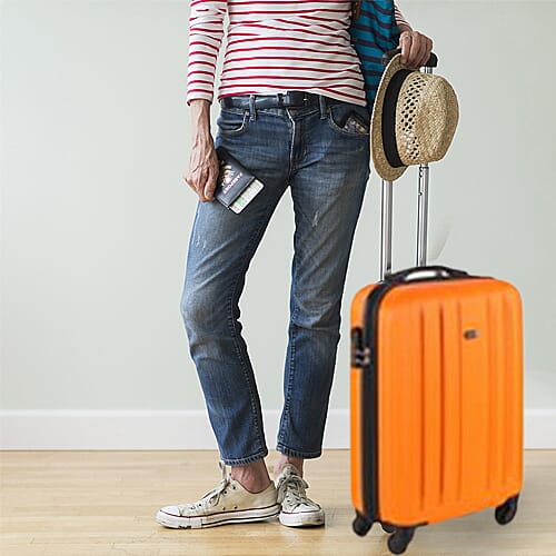 Close Out Deal 21 Inch Carry On Luggage Lightweight ABS Shell 4 Wheel Spinner Suitcase - Blue