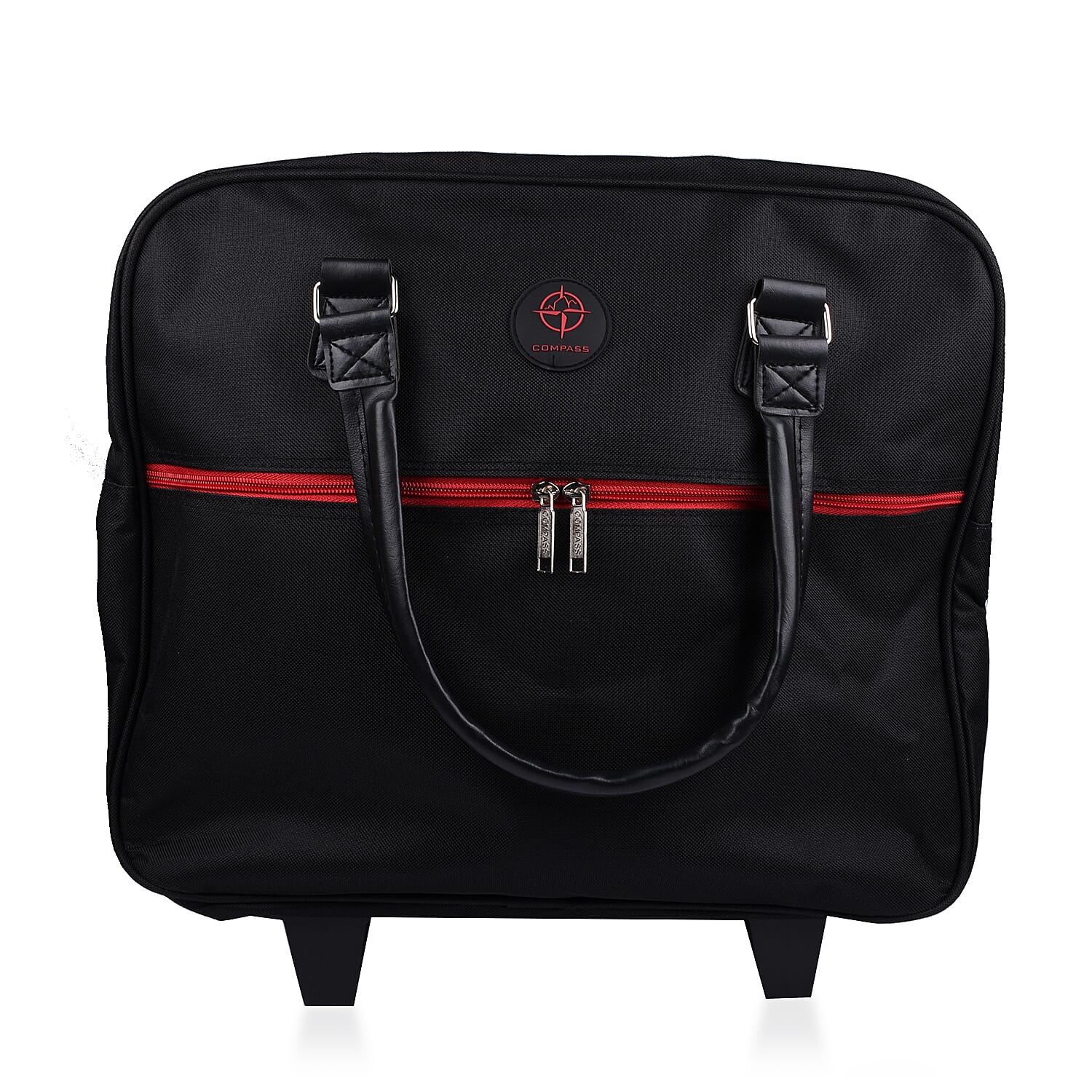 Black and Red Cabin Bag with Extendable Arms (Size 41x42x19 Cm)