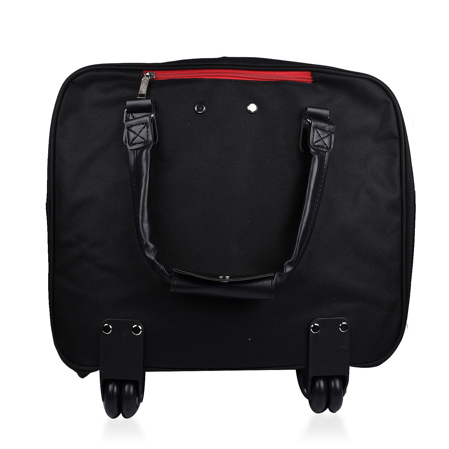 Black and Red Cabin Bag with Extendable Arms (Size 41x42x19 Cm)