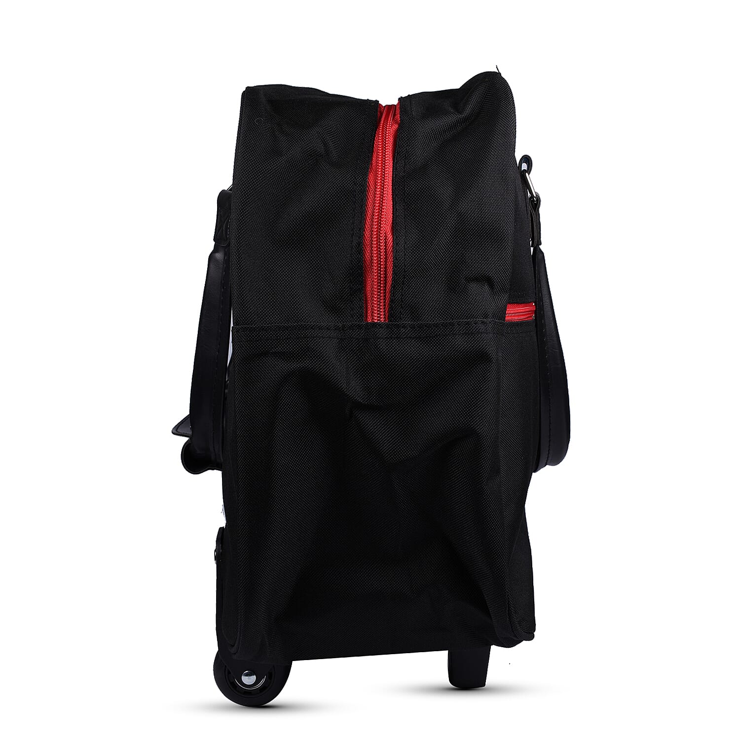 Black and Red Cabin Bag with Extendable Arms (Size 41x42x19 Cm)