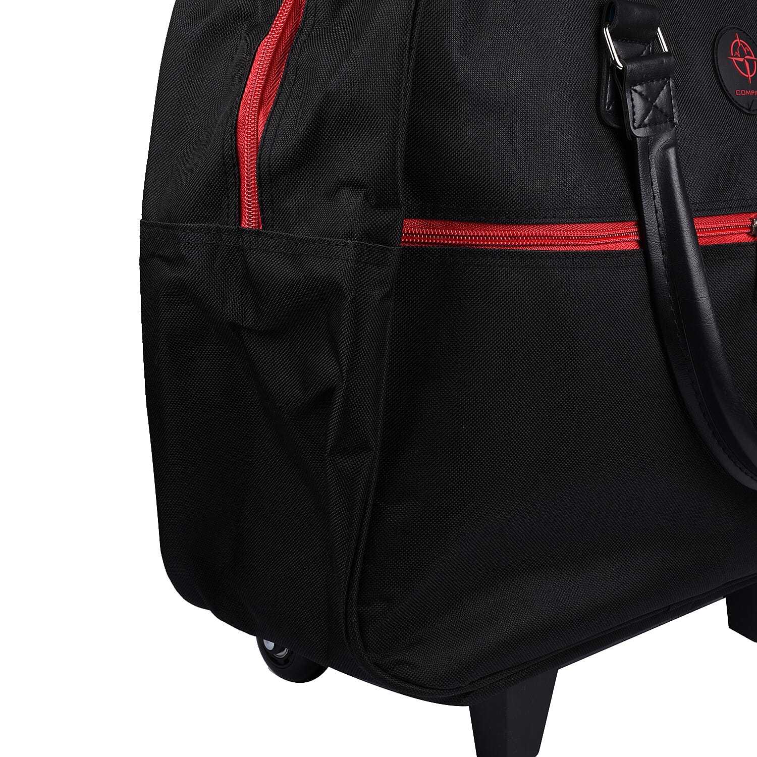 Black and Red Cabin Bag with Extendable Arms (Size 41x42x19 Cm)