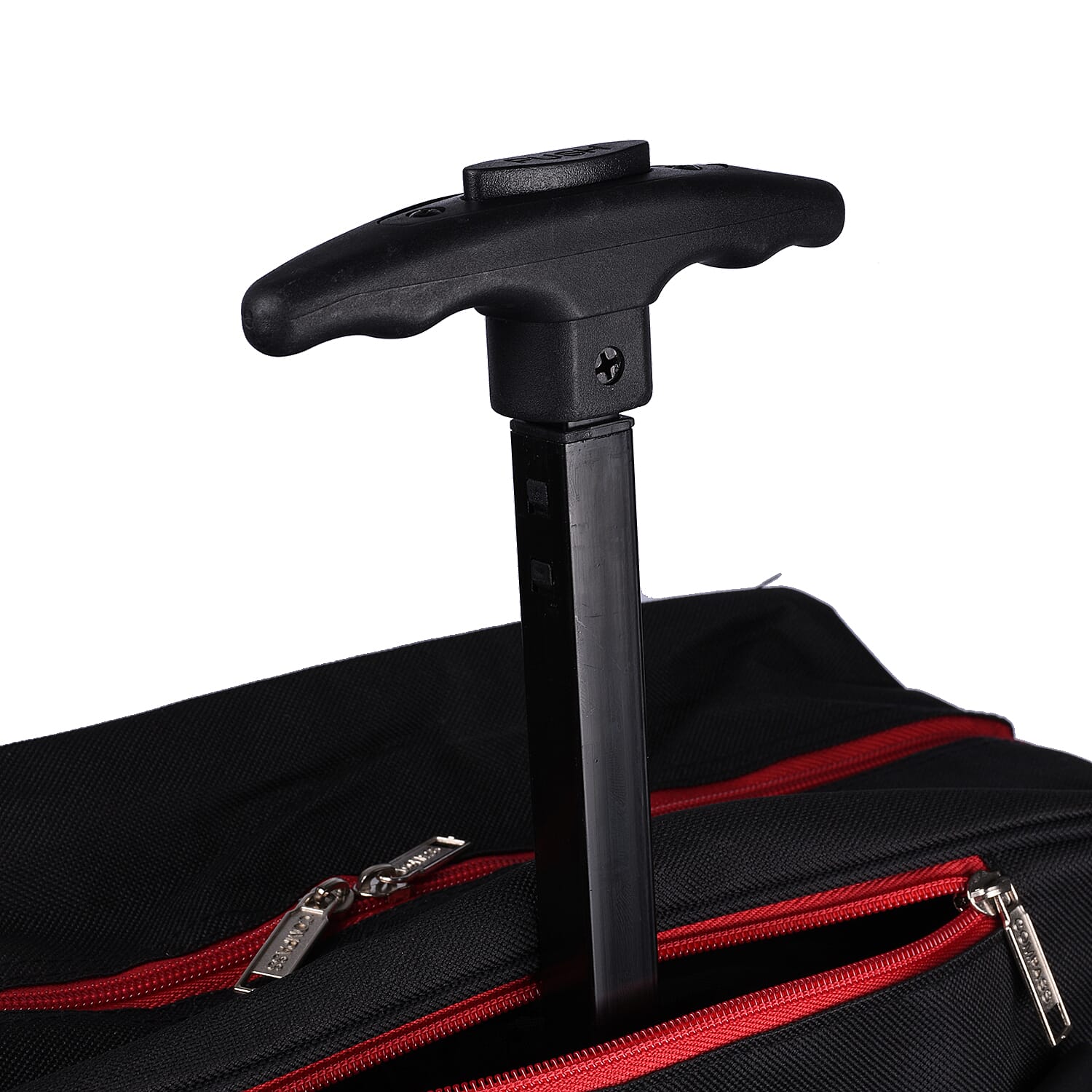 Black and Red Cabin Bag with Extendable Arms (Size 41x42x19 Cm)