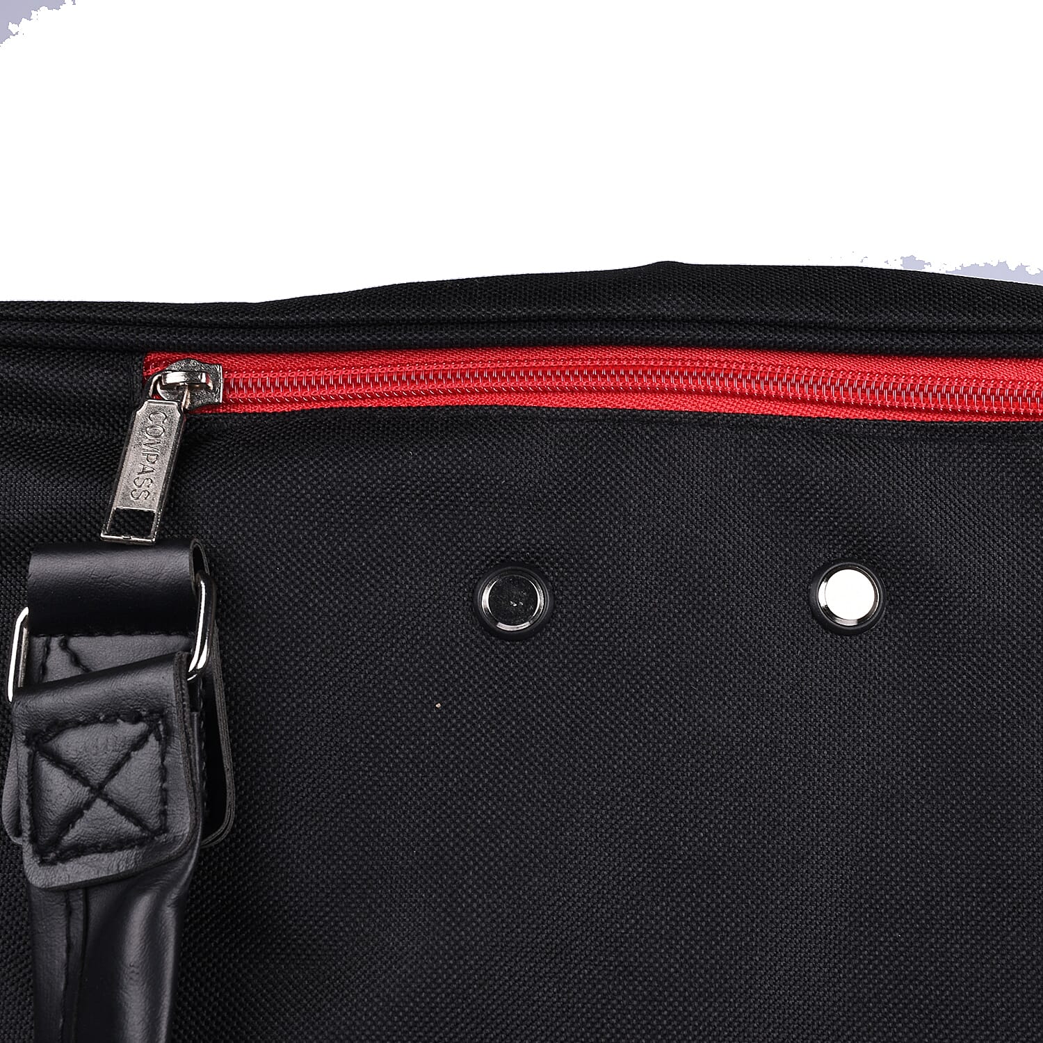 Black and Red Cabin Bag with Extendable Arms (Size 41x42x19 Cm)