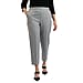 Emma Half Elasticated Comfortable Summer Trousers in Grey (Size 10) Inside Leg - 25in