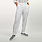 Emma Half Elasticated Comfortable Summer Trousers in White (Size 10) Inside Leg - 25in