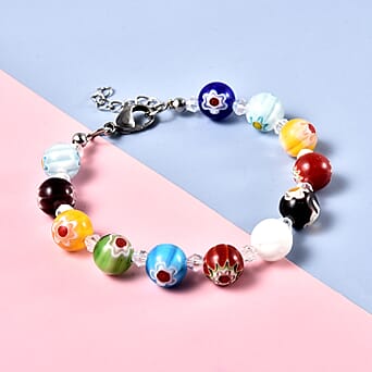 https://tjcuk.sirv.com/Products/62/5/6254278/Multi-Colour-Murano-Glass-Inspired-Bracelet-with-Simulated-Diamond-Bea_6254278_1.jpg?w=342&h=342