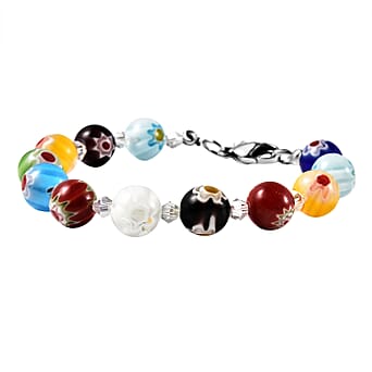 https://tjcuk.sirv.com/Products/62/5/6254278/Multi-Colour-Murano-Glass-Inspired-Bracelet-with-Simulated-Diamond-Bea_6254278_2.jpg?w=342&h=342