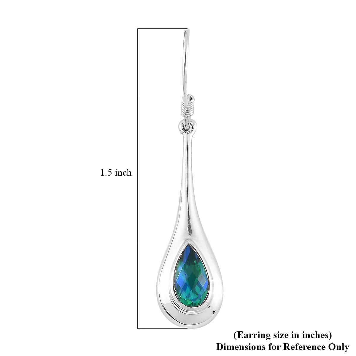 Sajen Silver ILLUMINATION Collection - Rainbow Doublet Quartz Fish Hook Earrings in Sterling Silver 1.95 Ct.