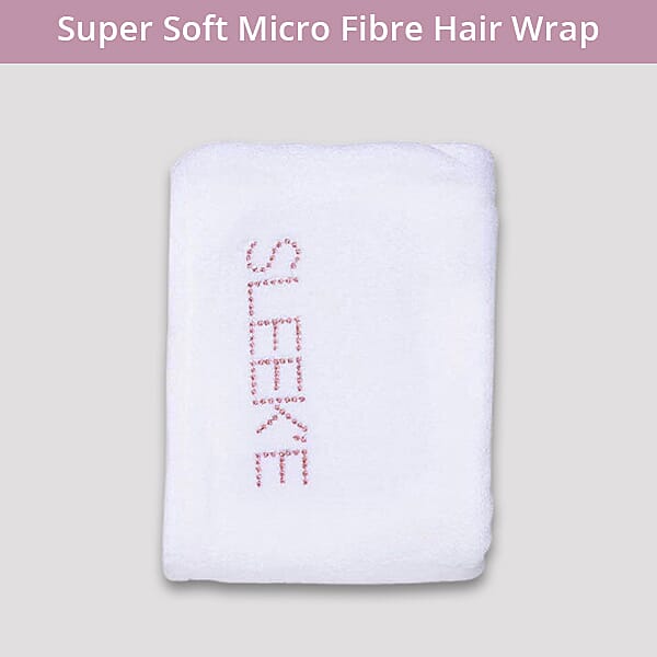 Sleeke: Microfibre Hair Wrap (Size 65x25x10Cm) - White