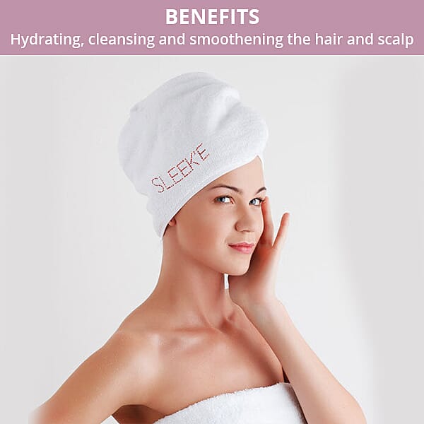 Sleeke: Microfibre Hair Wrap (Size 65x25x10Cm) - White