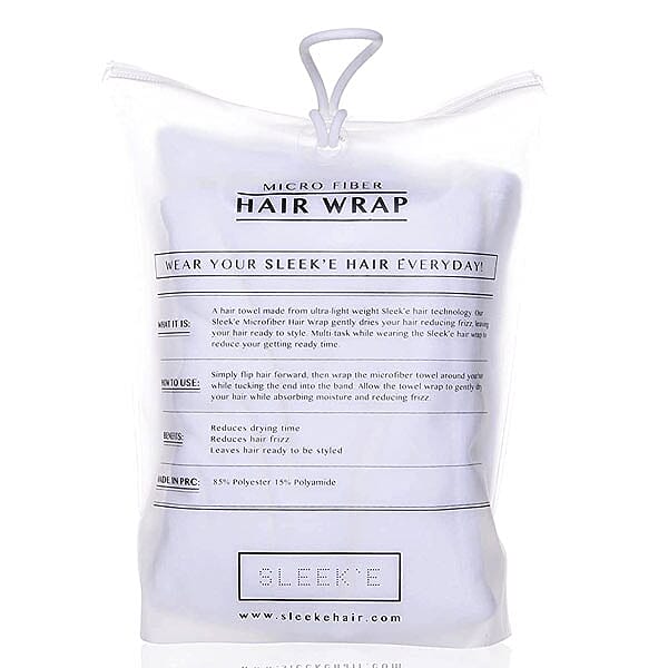 Sleeke: Microfibre Hair Wrap (Size 65x25x10Cm) - White