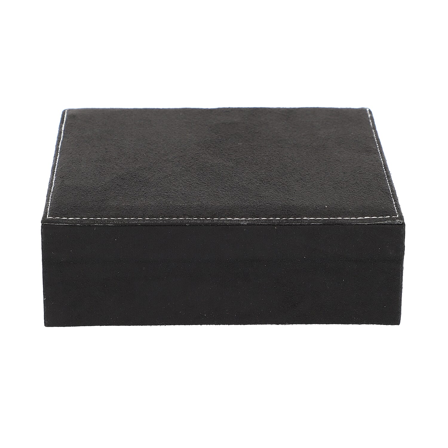 Portable Velvet Jewellery Box with Lock Black