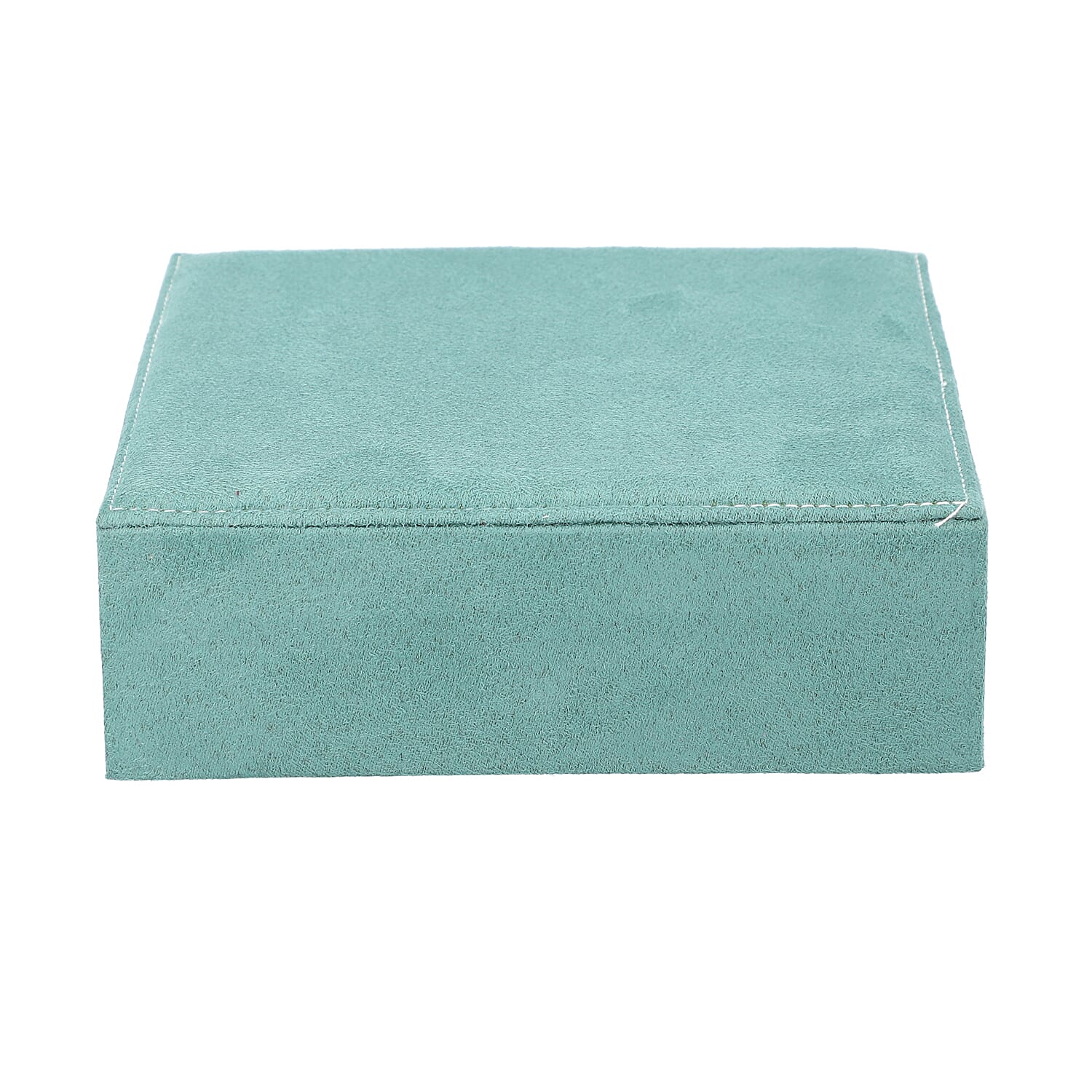 Portable Velvet Jewellery Box with Lock (Size 20x20x7Cm) - Teal