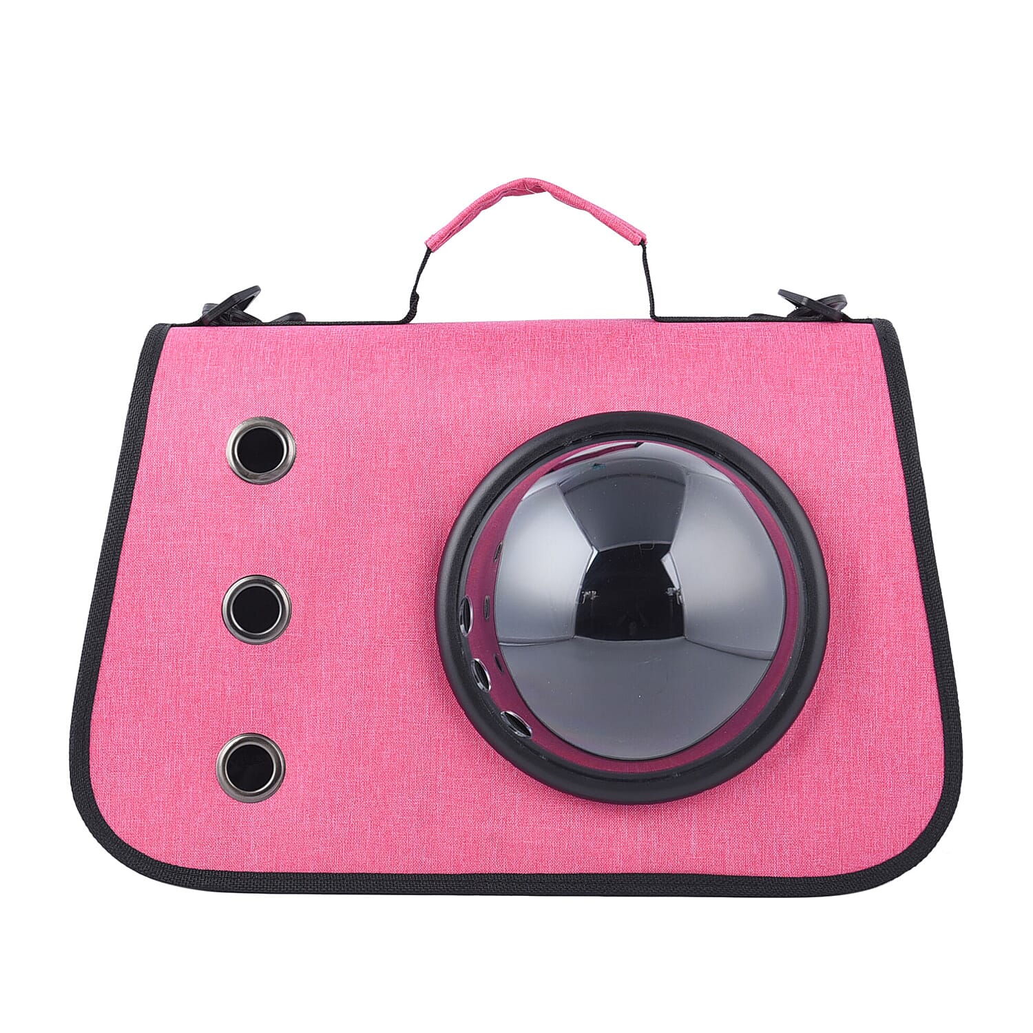 Durable and Washable Oxford Pet Bag with Shoulder Strap (Size 40x26x26Cm) - Pink