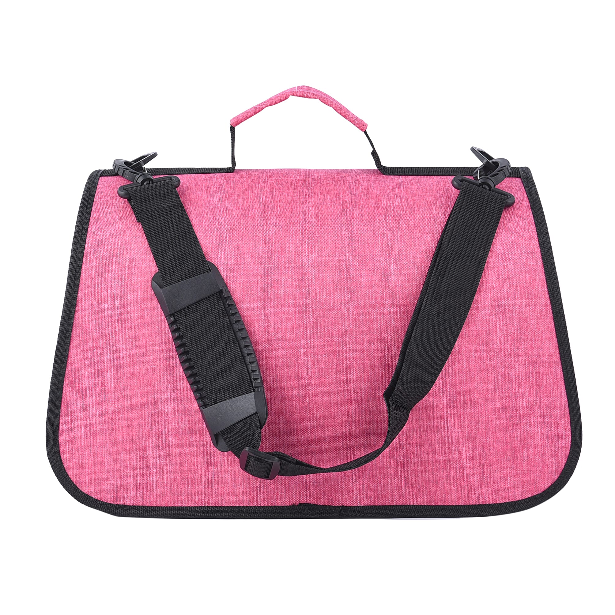 Durable and Washable Oxford Pet Bag with Shoulder Strap (Size 40x26x26Cm) - Pink