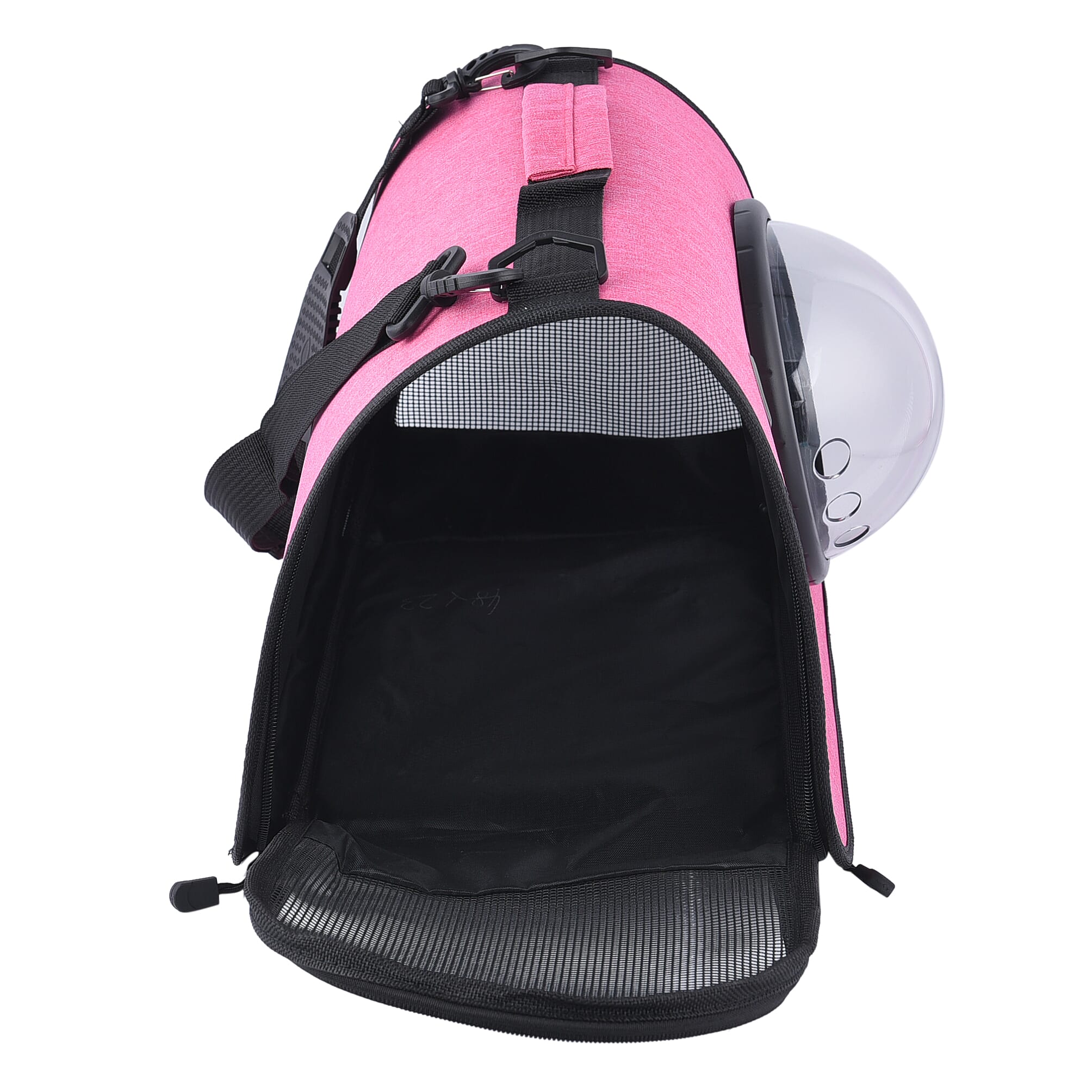 Durable and Washable Oxford Pet Bag with Shoulder Strap (Size 40x26x26Cm) - Pink