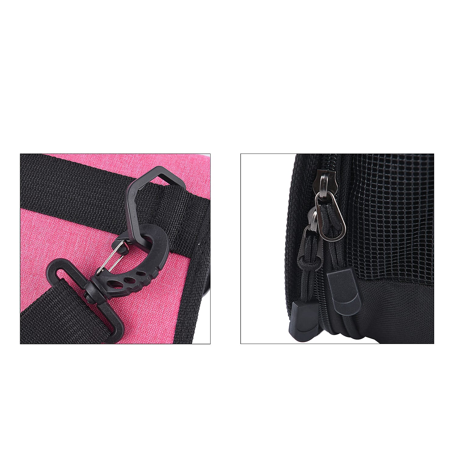 Durable and Washable Oxford Pet Bag with Shoulder Strap (Size 40x26x26Cm) - Pink