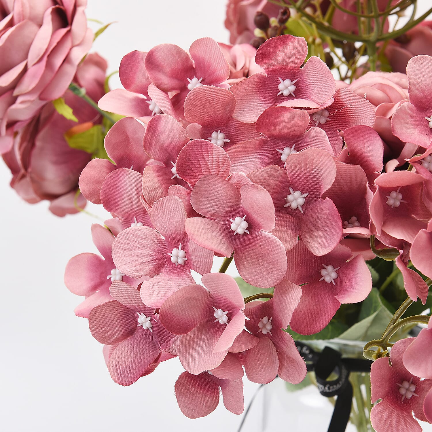 The 5th Season Purple Rose Flowers Arrangement with Vase - Purple