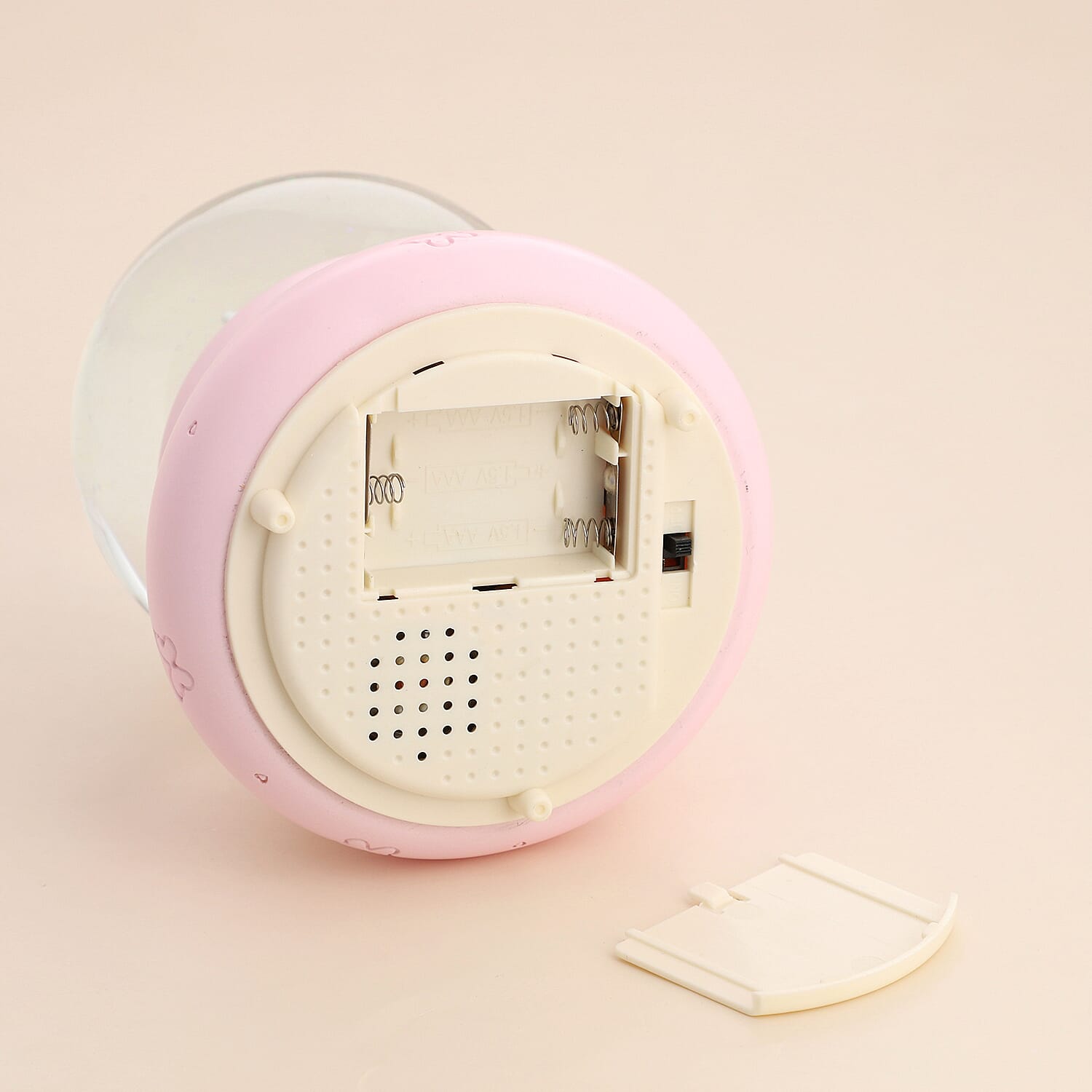 Lovely Little Girl Hugging Teddy Bear with Music - (Requires 3xAAA Batteries - Not Inc) (Size 15x10Cm) - Pink