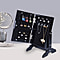 Portable Jewellery Cabinet with Standing Mirror - Black