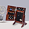 Portable Jewellery Cabinet with Standing Mirror - Brown