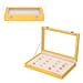 Portable Jewellery Box with Acylic Window and Anti Tarnish Lining (Size:35x24x5Cm) - Mustard