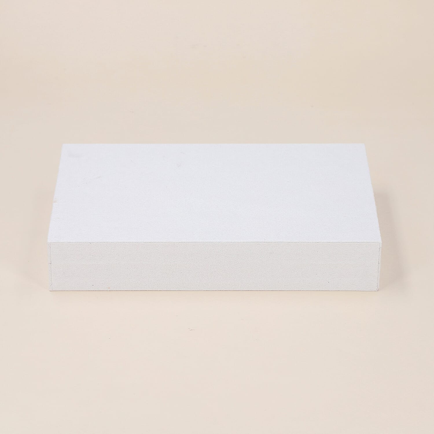 Portable Velvet Jewellery Box with Lock and Anti Tarnish Lining (Size-29x18x5Cm) - White