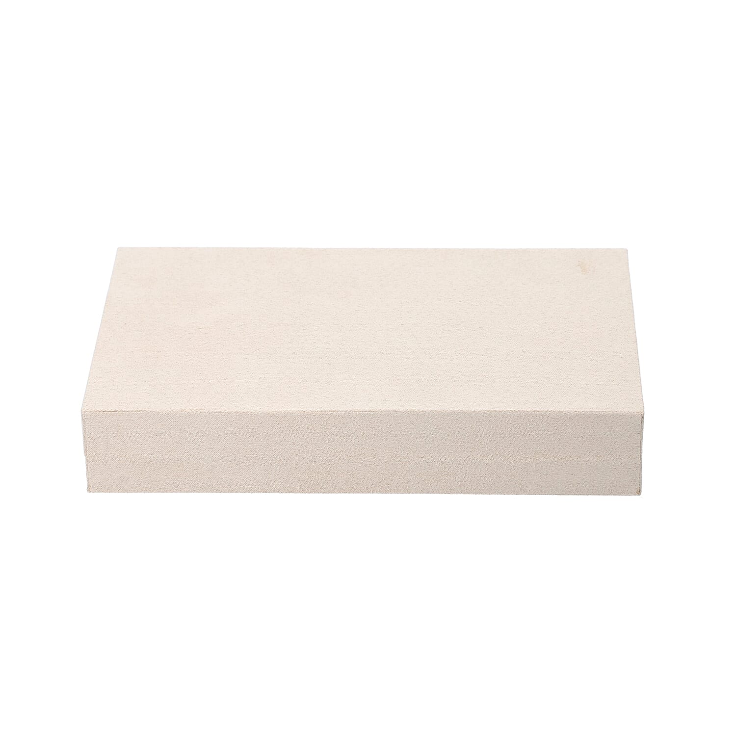 Portable Velvet Jewellery Box with Lock and Anti Tarnish Lining (Size:29x18x5Cm) - Ivory