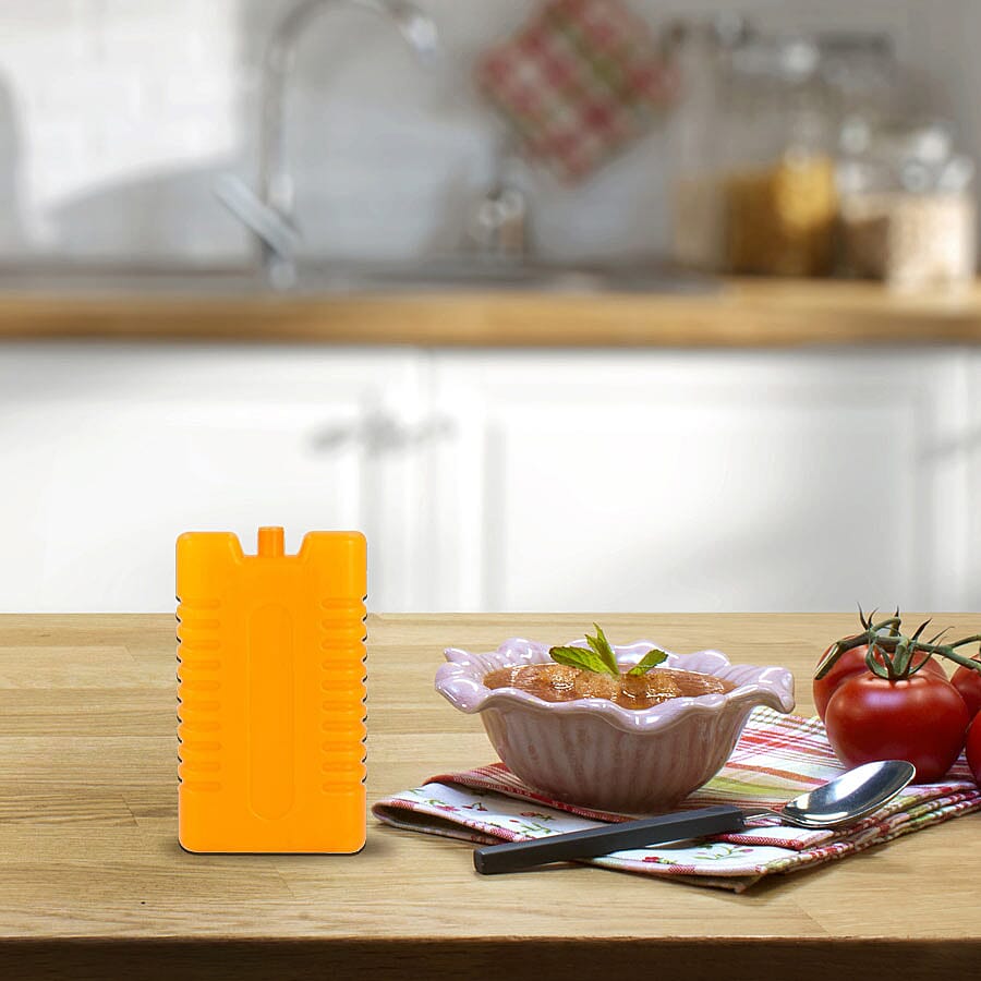 3 Pack 200ml Ice Pack - 3 Assorted Colours (Orange, Pink & Blue) (16x9 Cm)