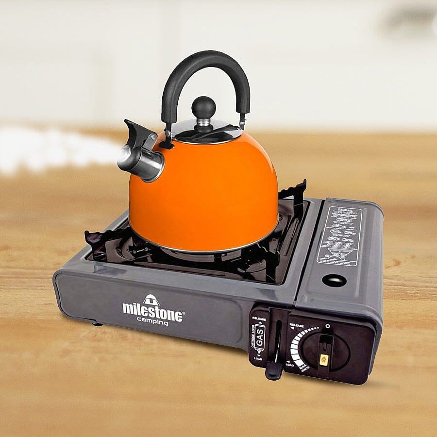 2L Stainless Steel Kettle - Orange (Size 16x18cm)