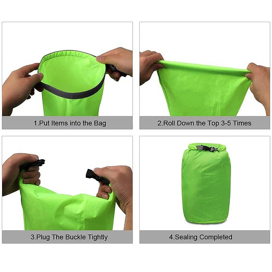 Set of 3 Dry Sacks in Green (Size 58x26.5Cm/ 38x24Cm/ 31x19Cm)