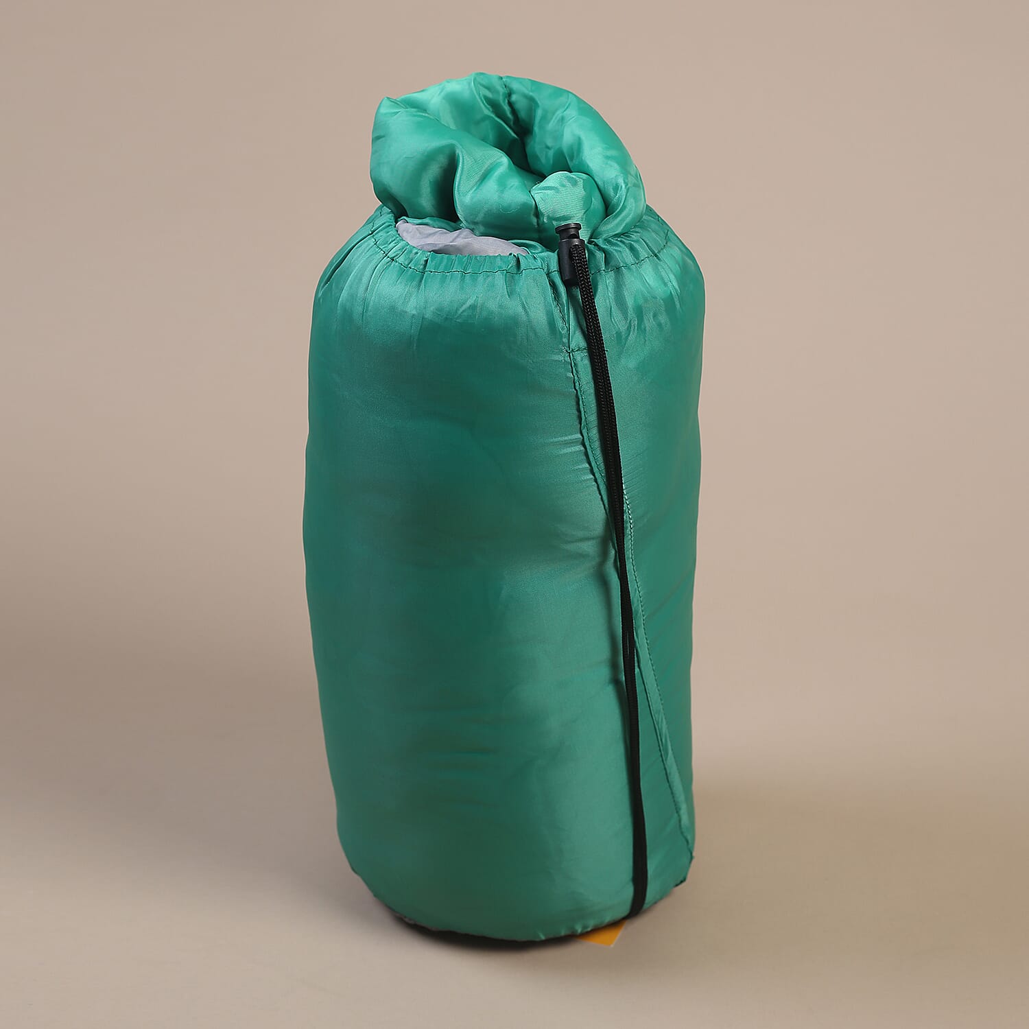 Mummy Sleeping Bag in Green & Grey - Single - 2 Seasons (210x52x72 Cm)