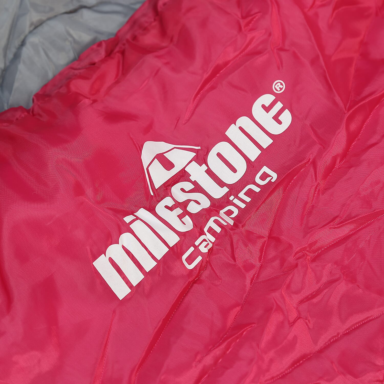 Mummy Sleeping Bag in Pink and Grey - Single - 2 Seasons (210x52x72 Cm)