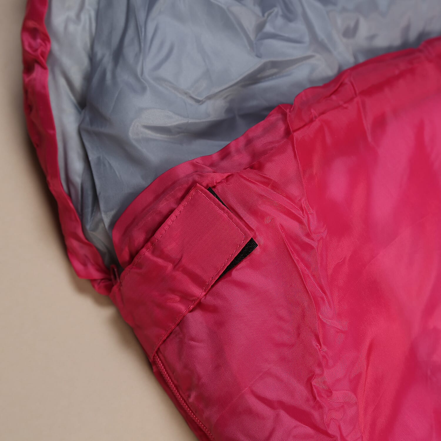 Mummy Sleeping Bag in Pink and Grey - Single - 2 Seasons (210x52x72 Cm)