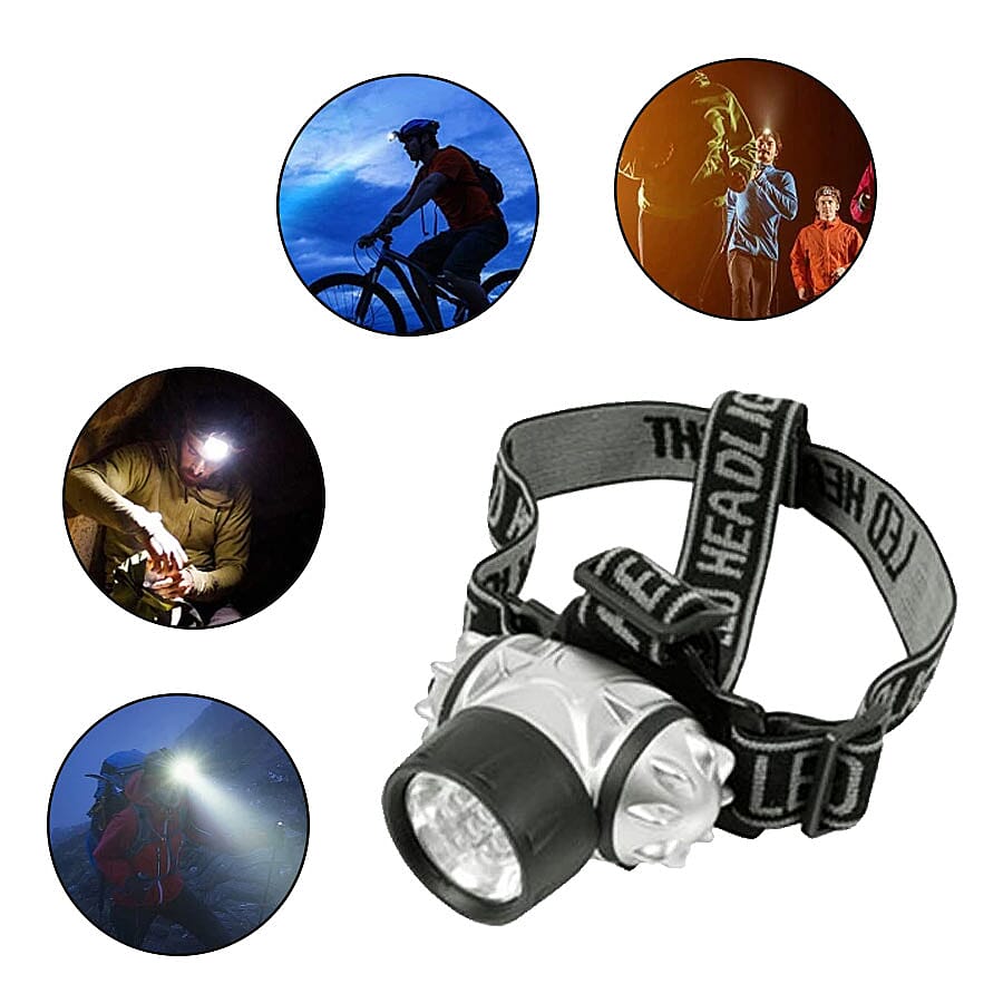 7 LED Head Light Torch With Pivoting Ball Head (AAA Battery not included)