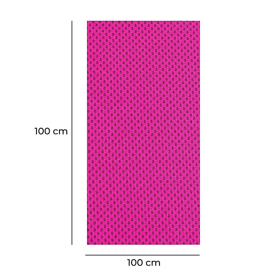 Sports Chill Towel & Carabiner Bottle - Pink