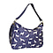 Nicole Brown Doggy Pattern Shoulder Bag with 120cm Adjustable Strap in Navy (Size 25x35x12 cm)