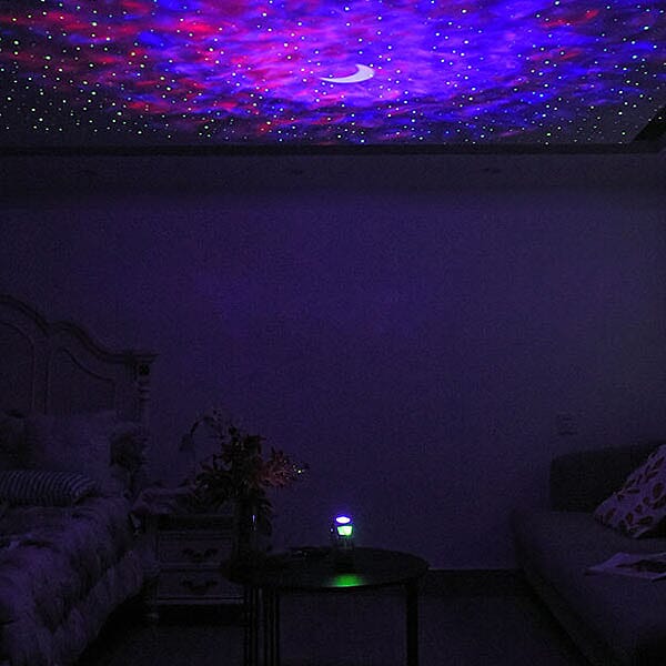 LED Laser Star Projector with 3 Brightness Modes (Size 15x6 Cm)