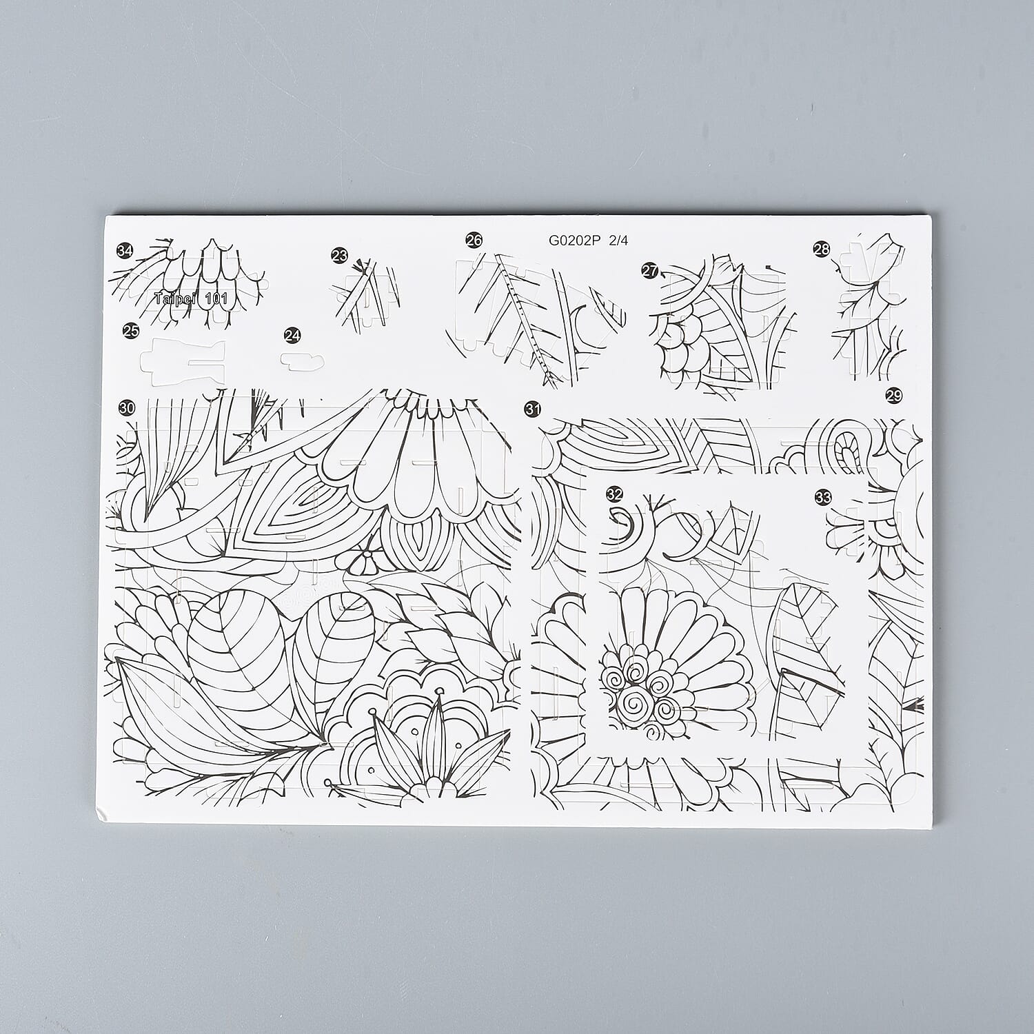 DIY 3D Taipei 101 Building Puzzle with 10 Colour Pens