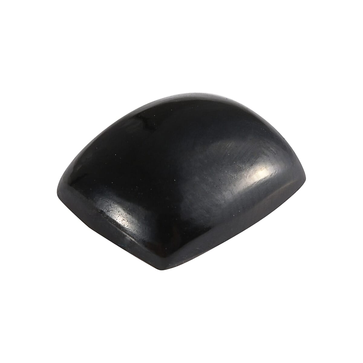 A Dyed Black Jade Cushion 12x10mm - 4.8 Ct