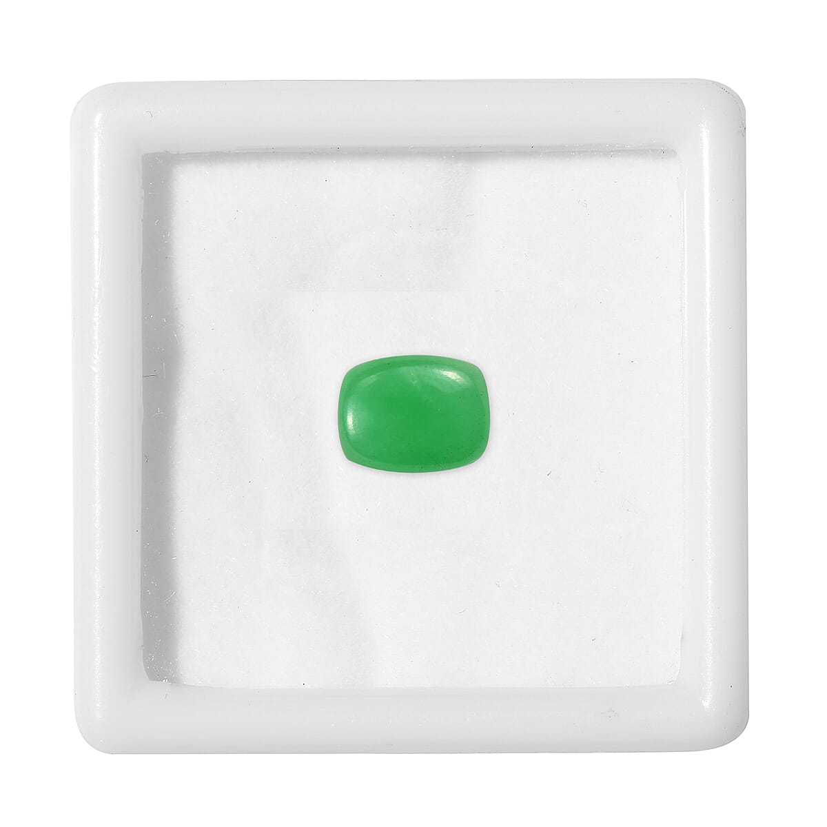 A Dyed Green Jade Cushion 9x7mm - 1.98 Ct