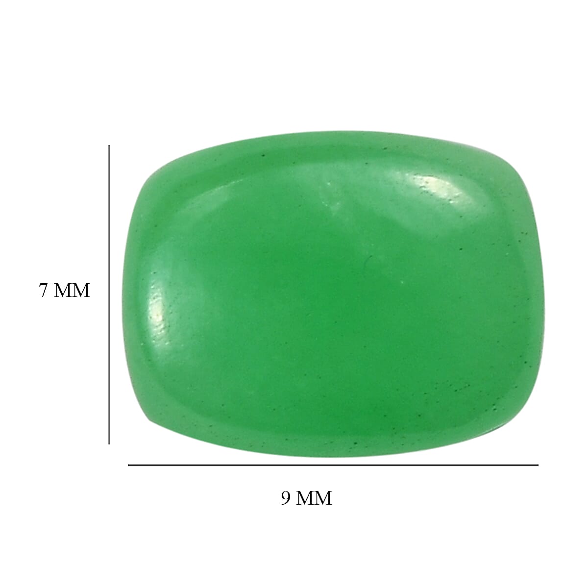 A Dyed Green Jade Cushion 9x7mm - 1.98 Ct