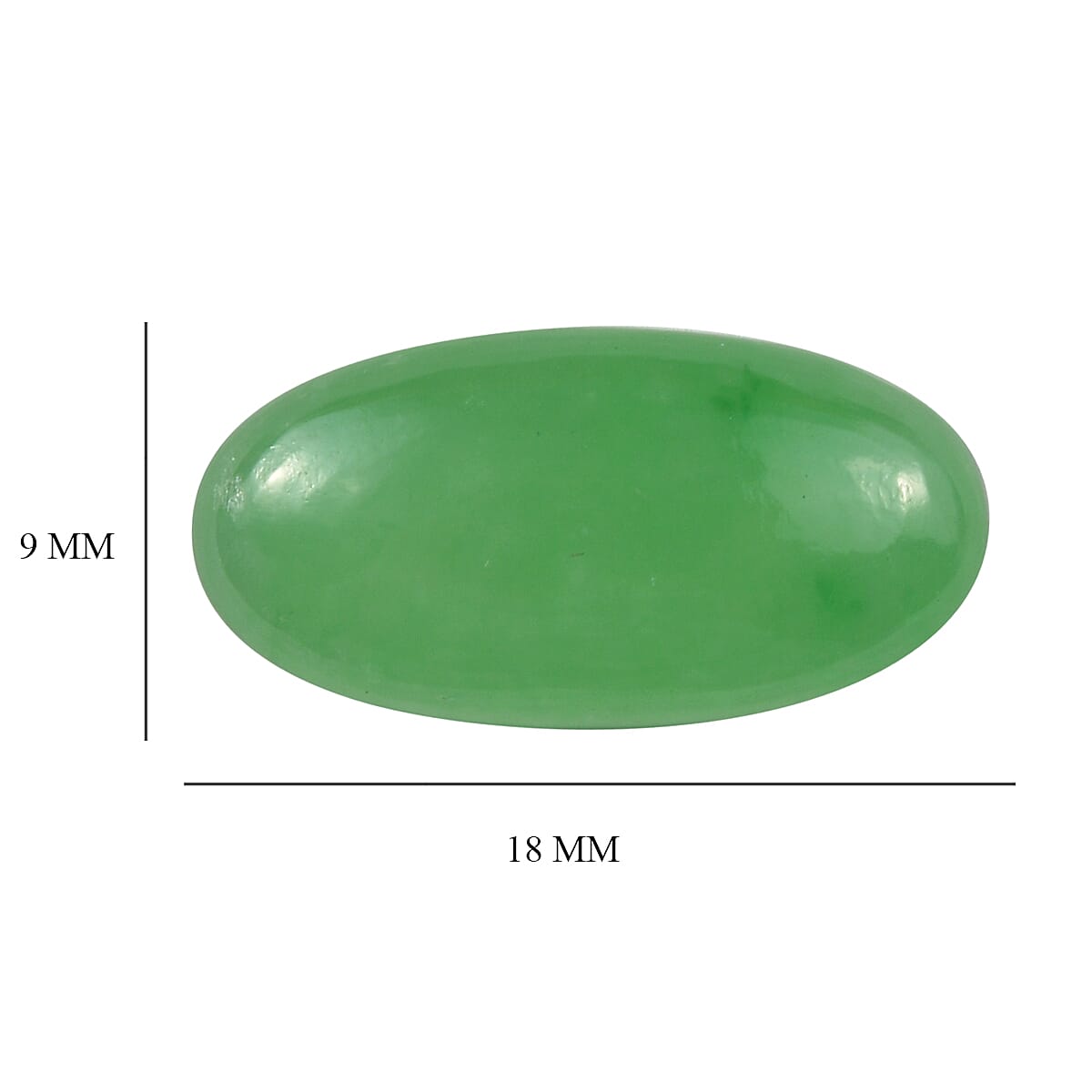 AAA Dyed Green Jade Oval 10x5mm  -1.35 Ct