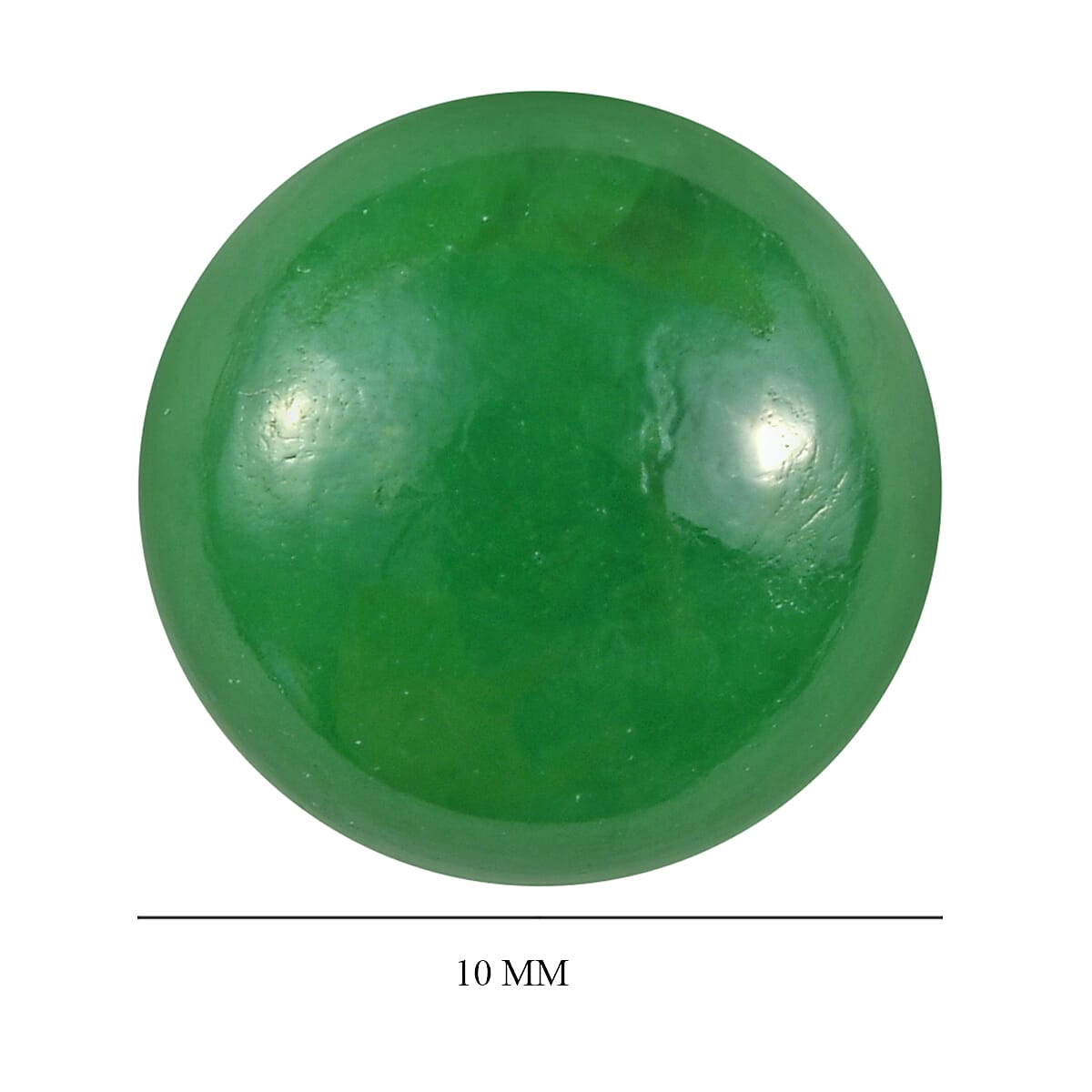 AAA Dyed Green Jade Round 10.0mm- 4.31 Ct